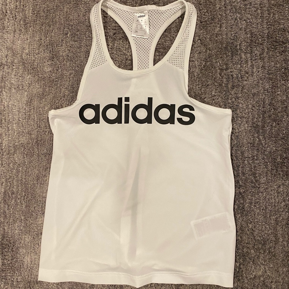 White adidas tank top